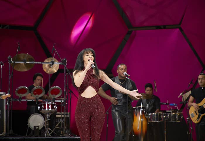 Christian Serratos singing as Selena