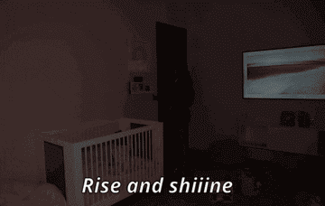 Kylie Jenner turning on the lights in Stormi&#x27;s room singing &quot;Rise and shine&quot;
