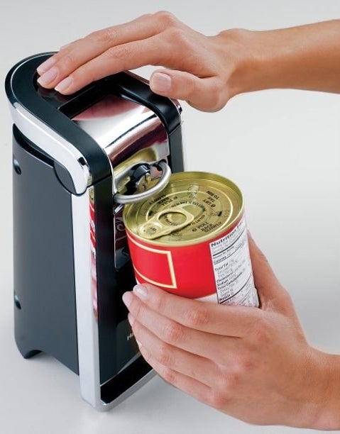 The can opener, which stands on its own on the counterop