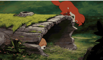 Copper and Tod from &quot;The Fox and the Hound&quot; interacting