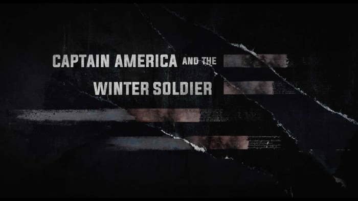 The title card, which says &quot;Captain America and the Winter Soldier&quot;