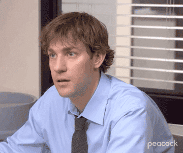 Jim from &quot;The Office&quot; making a small &quot;huh&quot; face