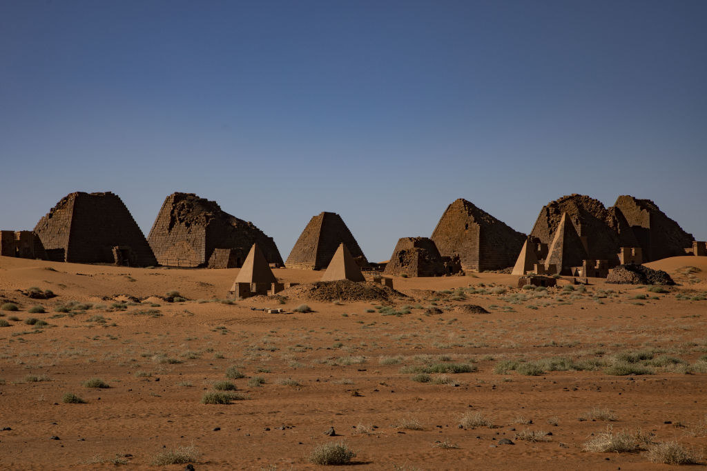 Pyramids in Sudan with the tops missing