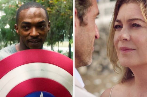 Sam from Falcon and the Winter Soldier and Meredith and Derek from Grey's Anatomy