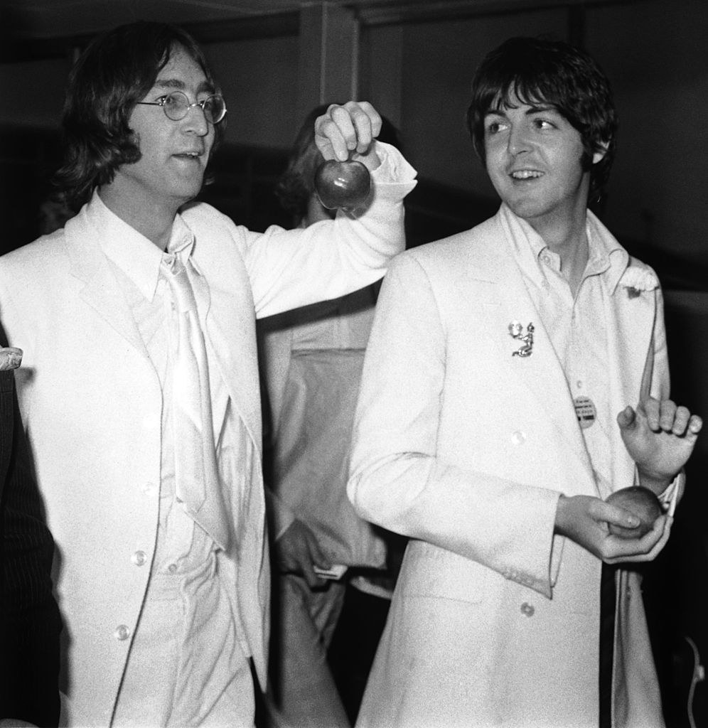 John Lennon and Paul McCartney at an event in the late &#x27;60s