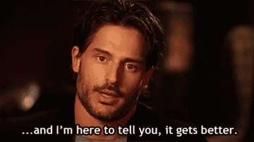 Joe Manganiello saying &quot;And I&#x27;m here to tell you, it gets better&quot;