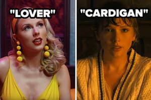 lover and cardigan music video screenshots