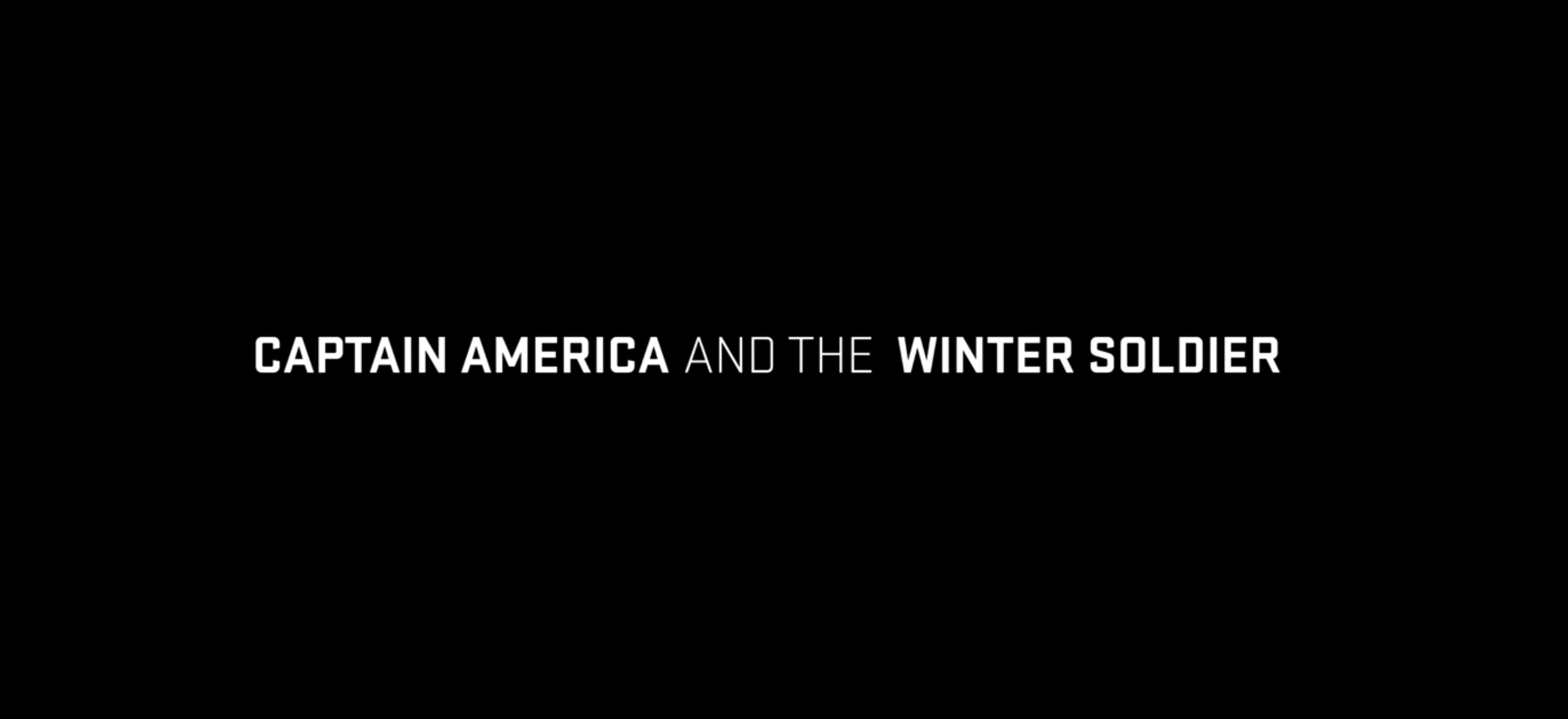 Title card that says &quot;Captain America and the Winter Soldier&quot;