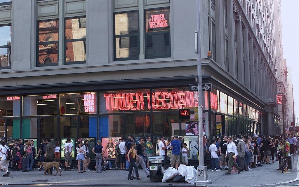 A Tower Records autograph signing