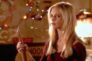 Sarah Michelle Gellar as Buffy in Buffy the vampire slayer