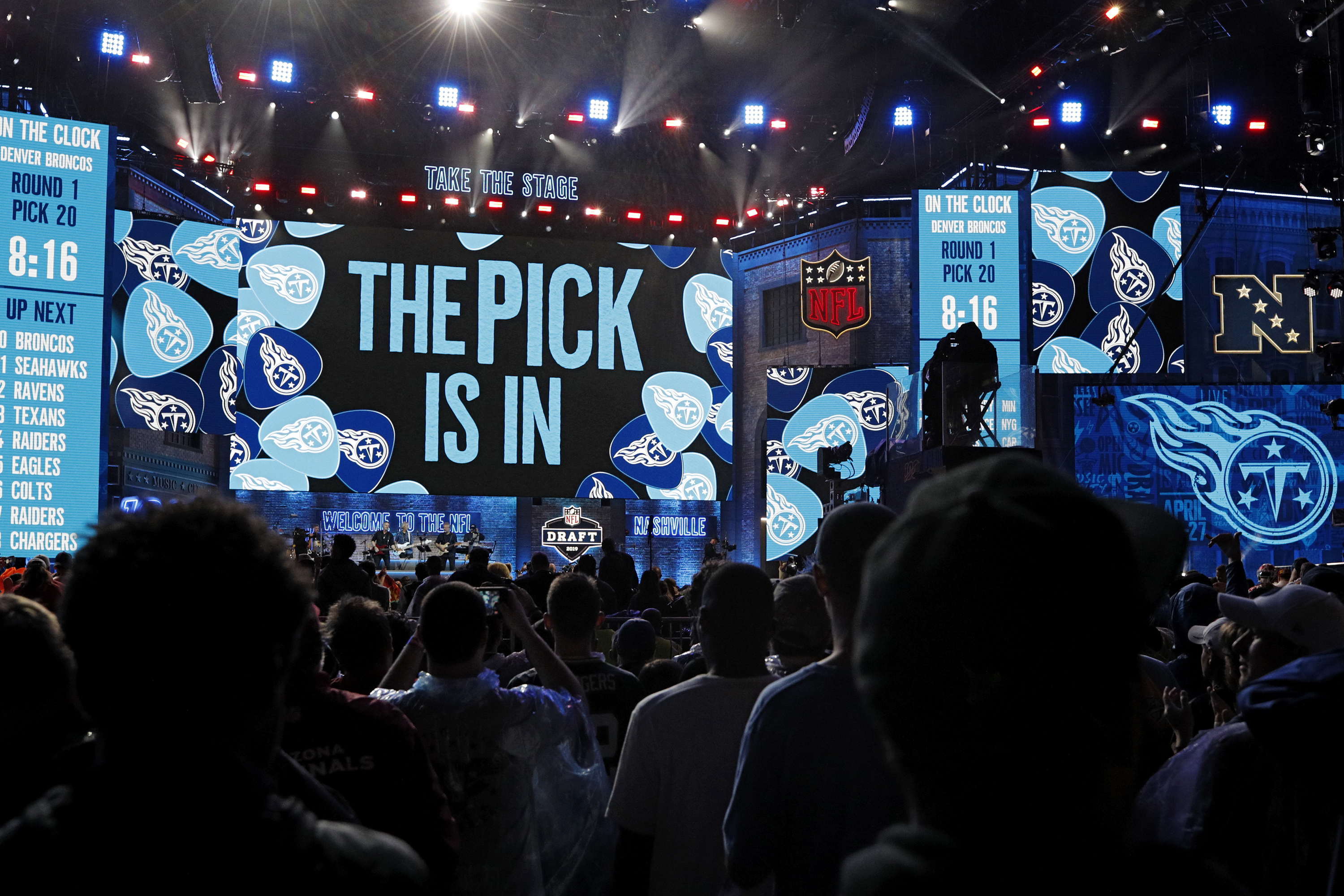 NFL Draft ceremony stage and crowd