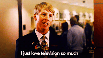 Kenneth on 30 Rock saying &quot;I just love television so much&quot; 