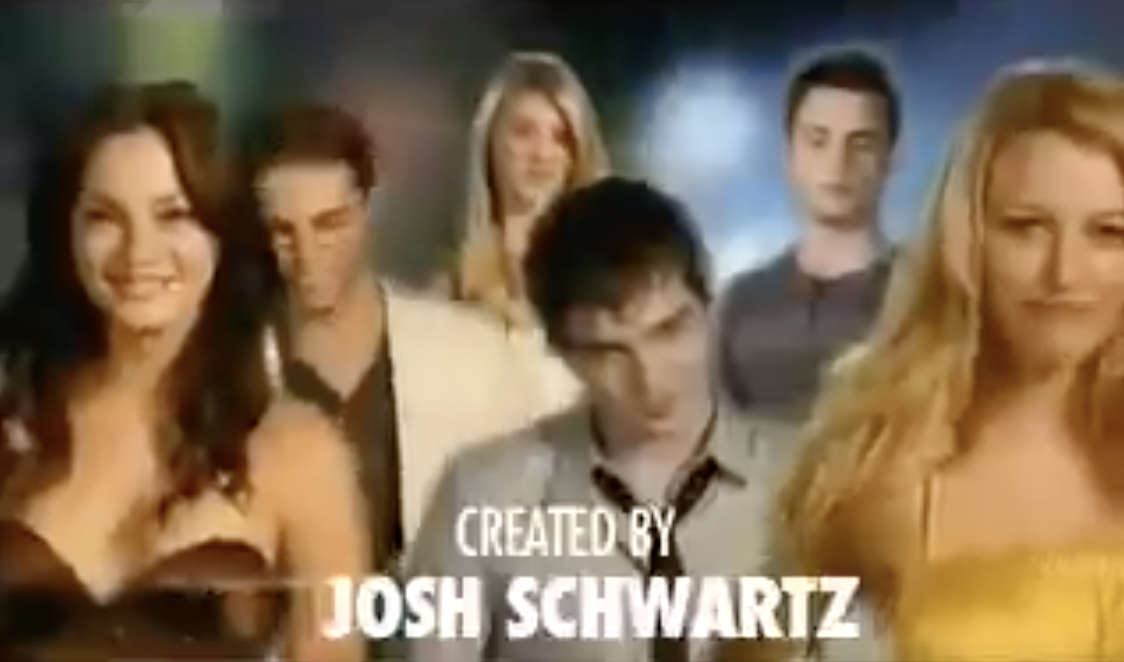 The cast of Gossip Girl in the title sequence 