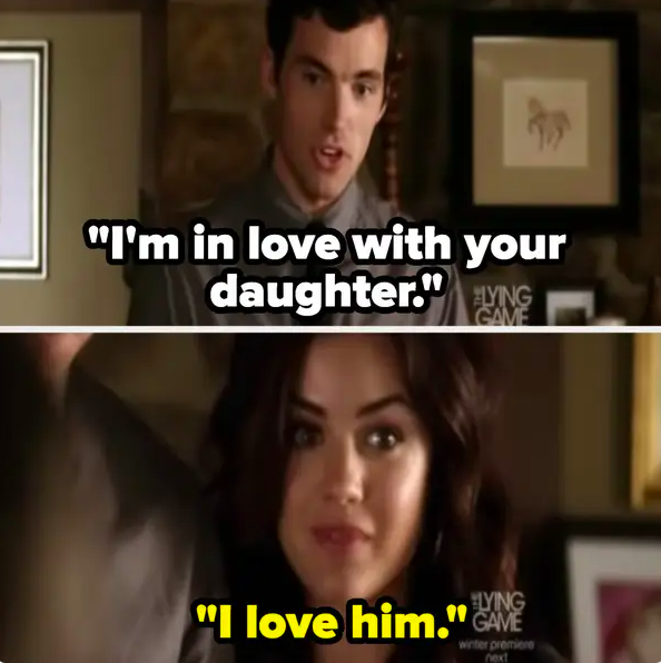 Aria and Ezra tell Aria&#x27;s parents about their relationship and say they love each other
