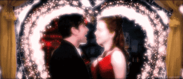 Christian and Satine from &quot;Moulin Rouge&quot; looking in love