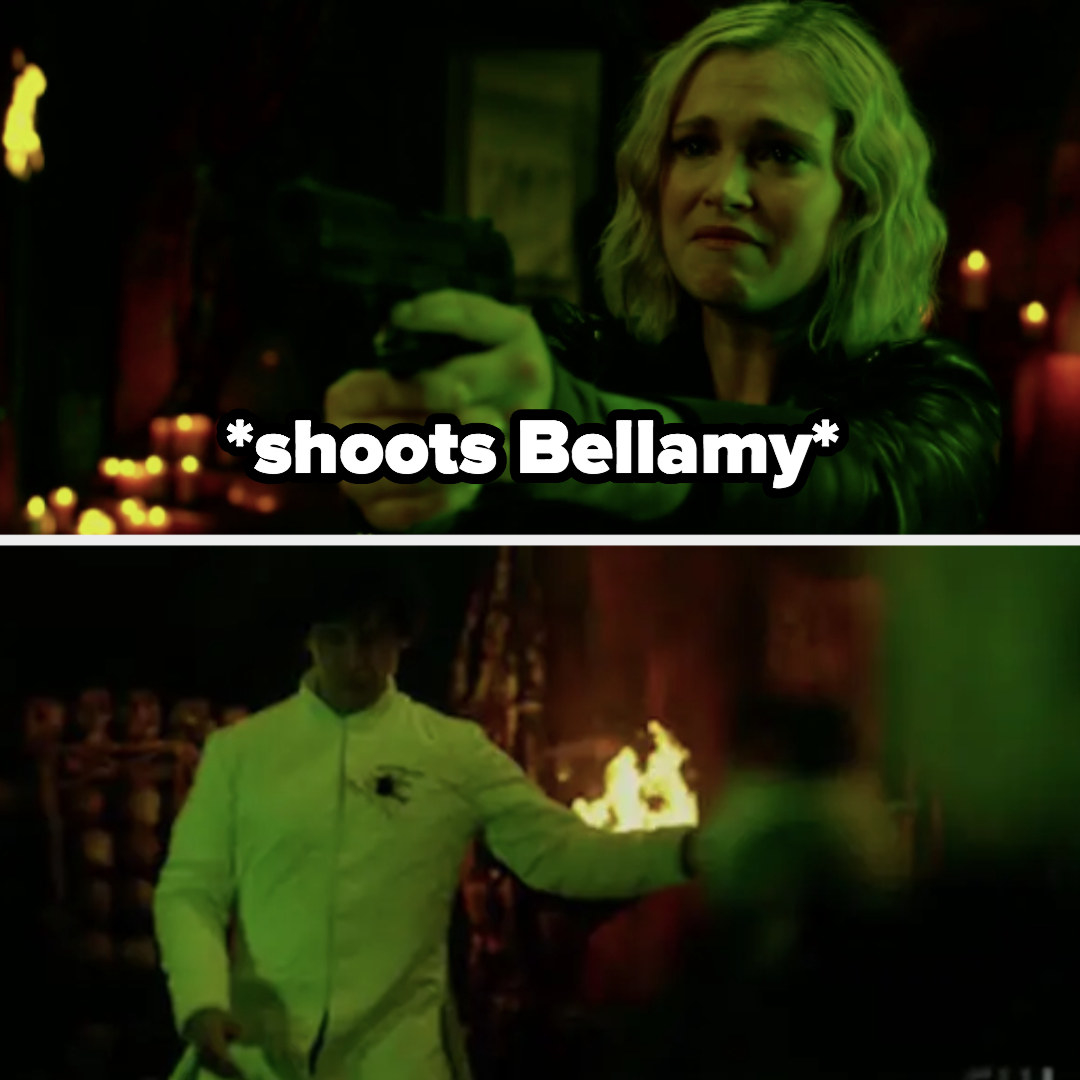 Clarke shoots Bellamy