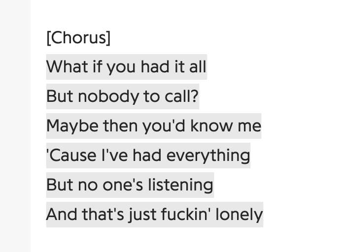 Lonely lyrics