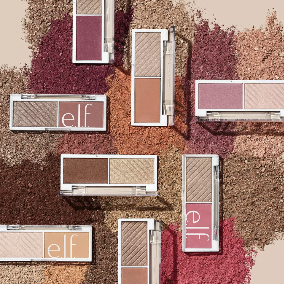 various highlighter and blush mini palettes