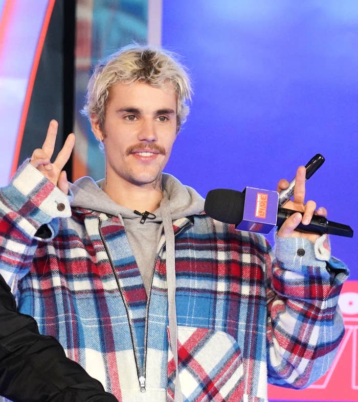 Justin Bieber at MTV's Fresh Out Live in February 2020