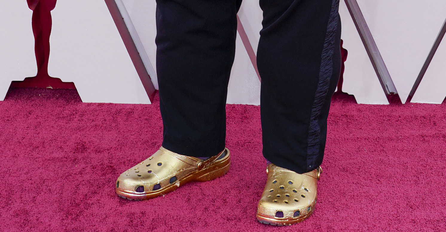 Questlove&#x27;s gold Crocs