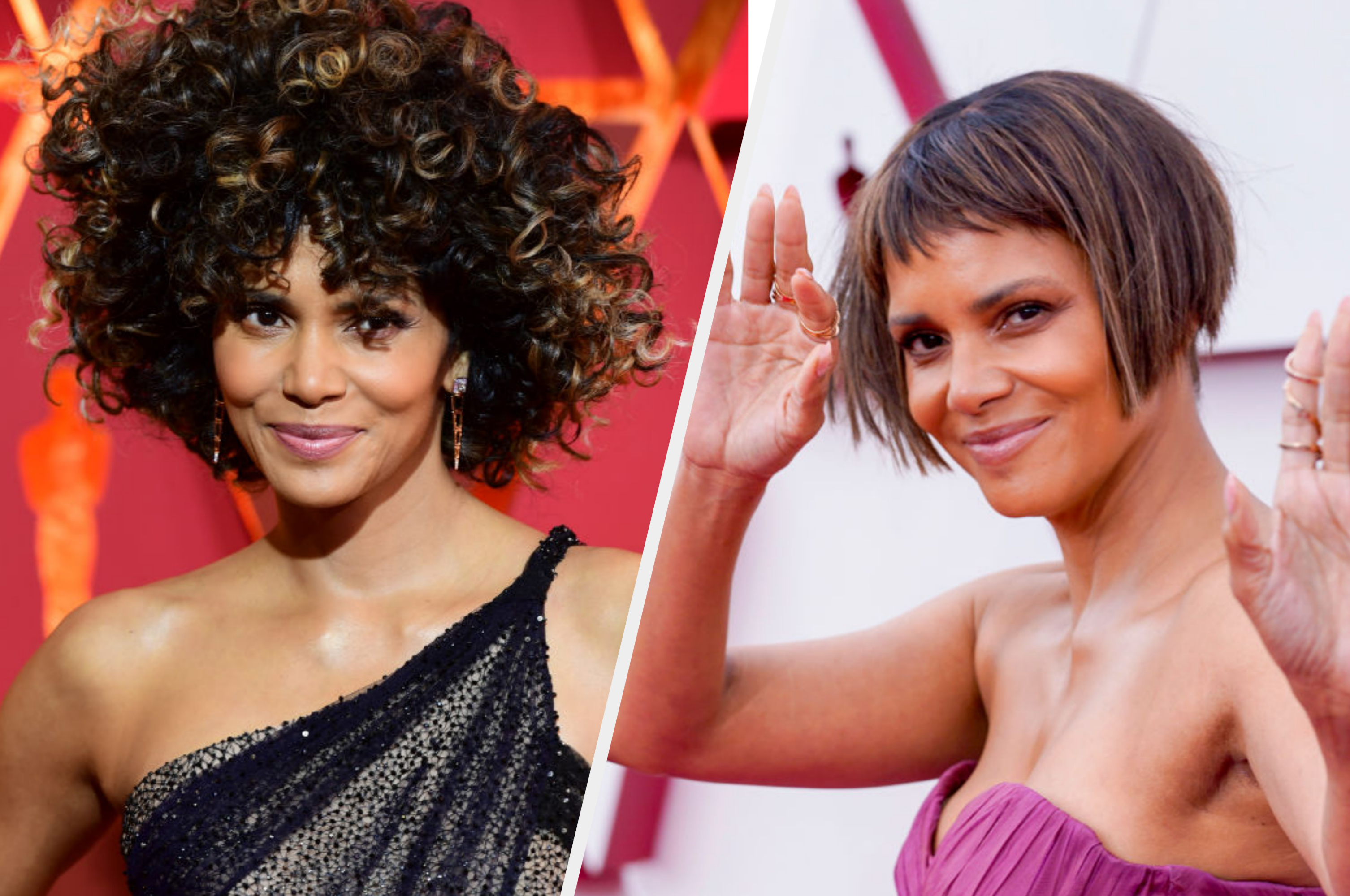 Halle Berry Debuts A Bob At 21 Oscars With Van Hunt