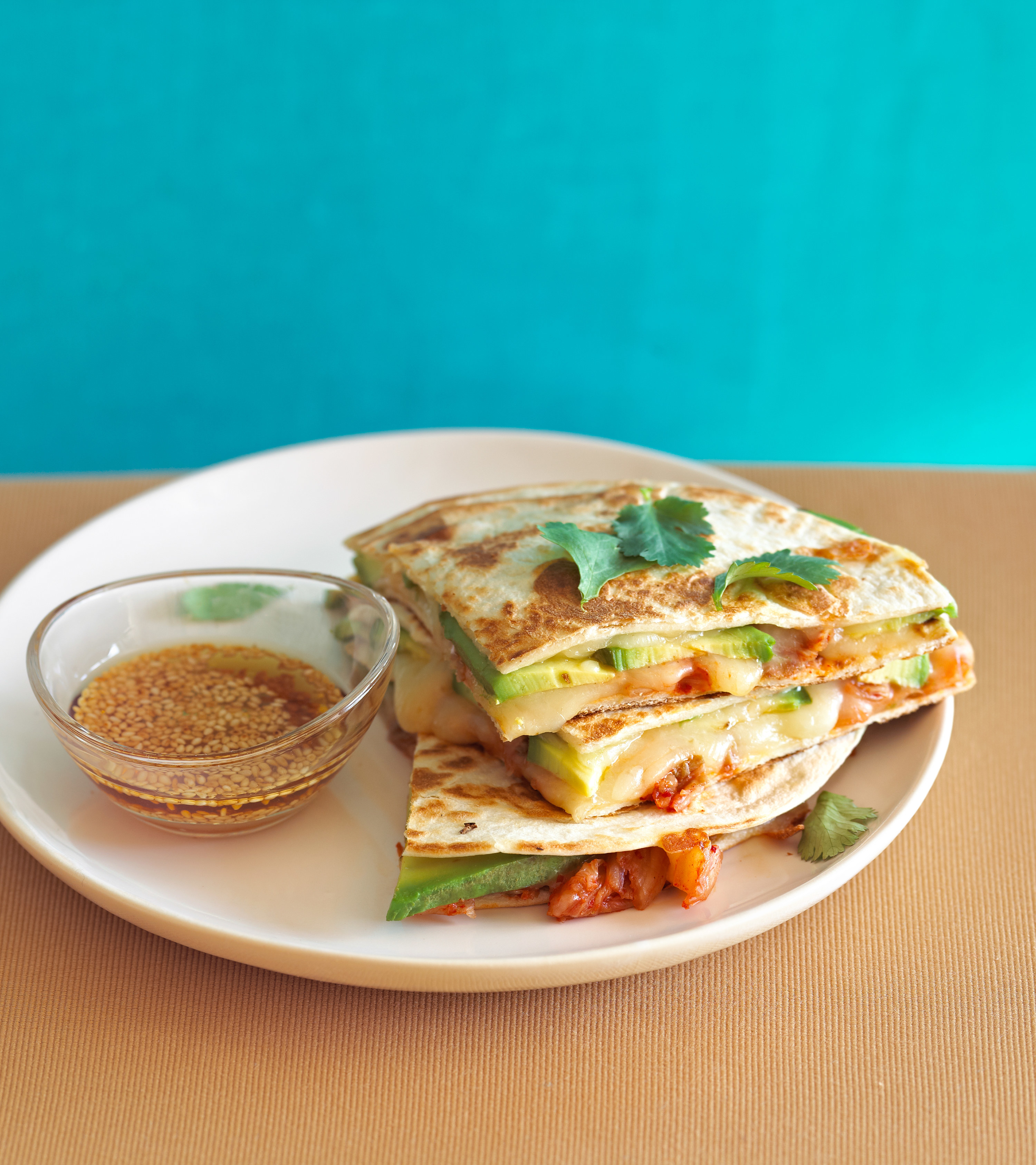 An image of a quesadilla on a plate