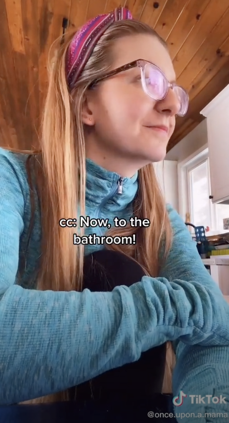 Alissa&#x27;s son excitedly saying, &quot;to the bathroom&quot;