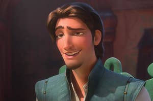 Flynn Rider from "Tangled" smiling smugly