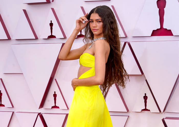 Zendaya in a yellow gown