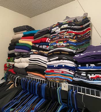 after image of all the shirts neatly folded and stacked
