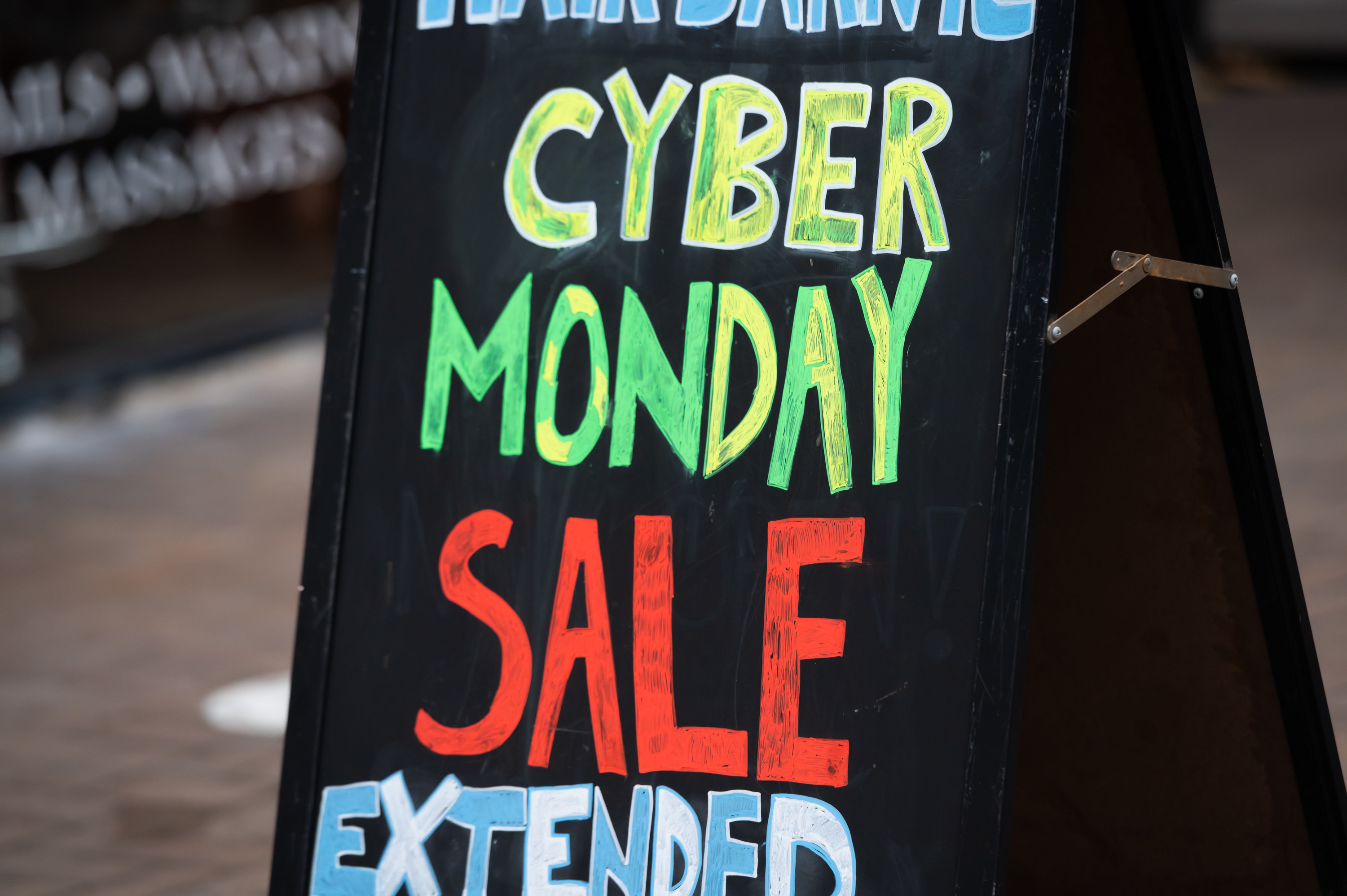 Cyber Monday sale sign