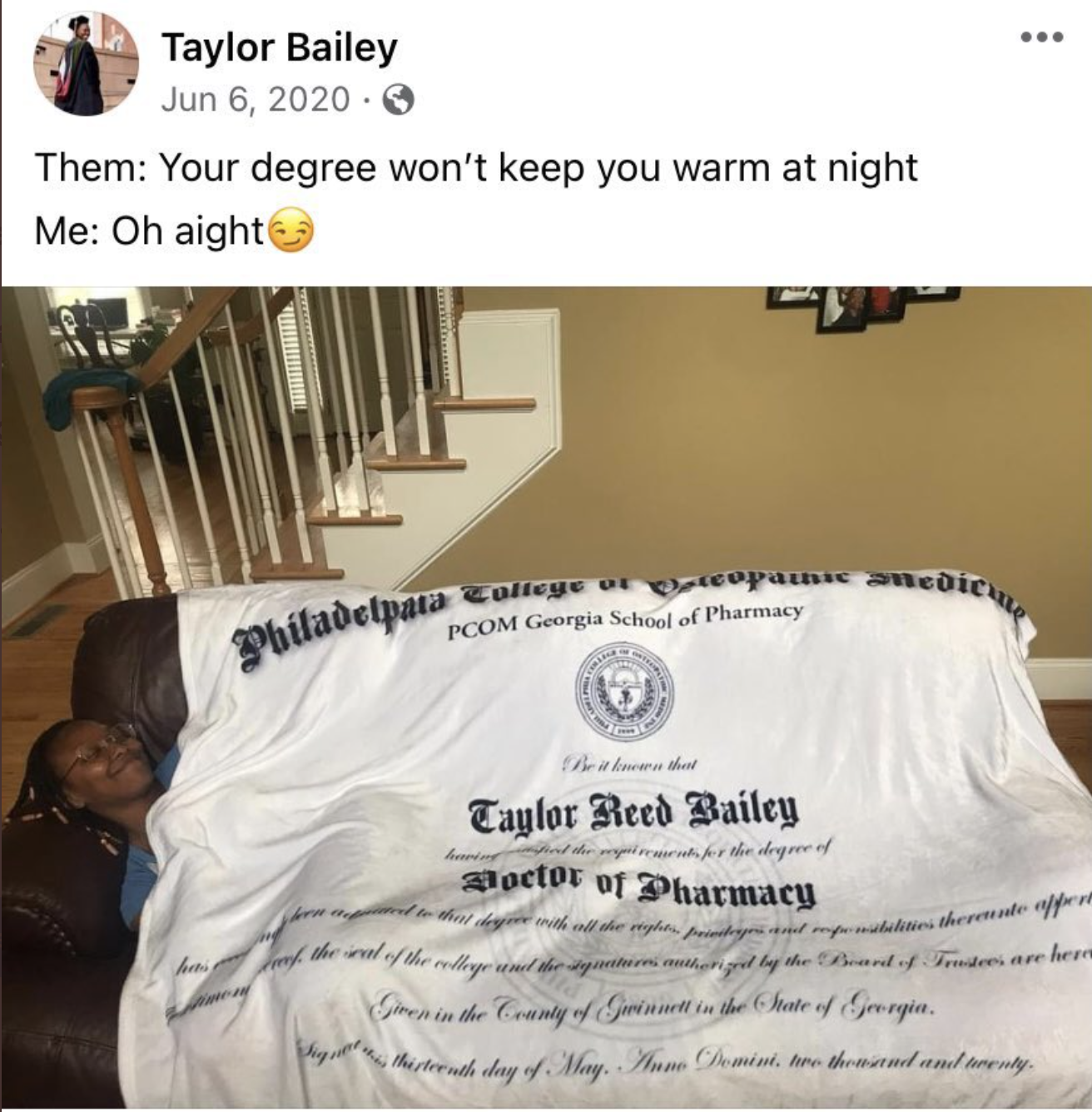 girl sleeping in a degree blanket