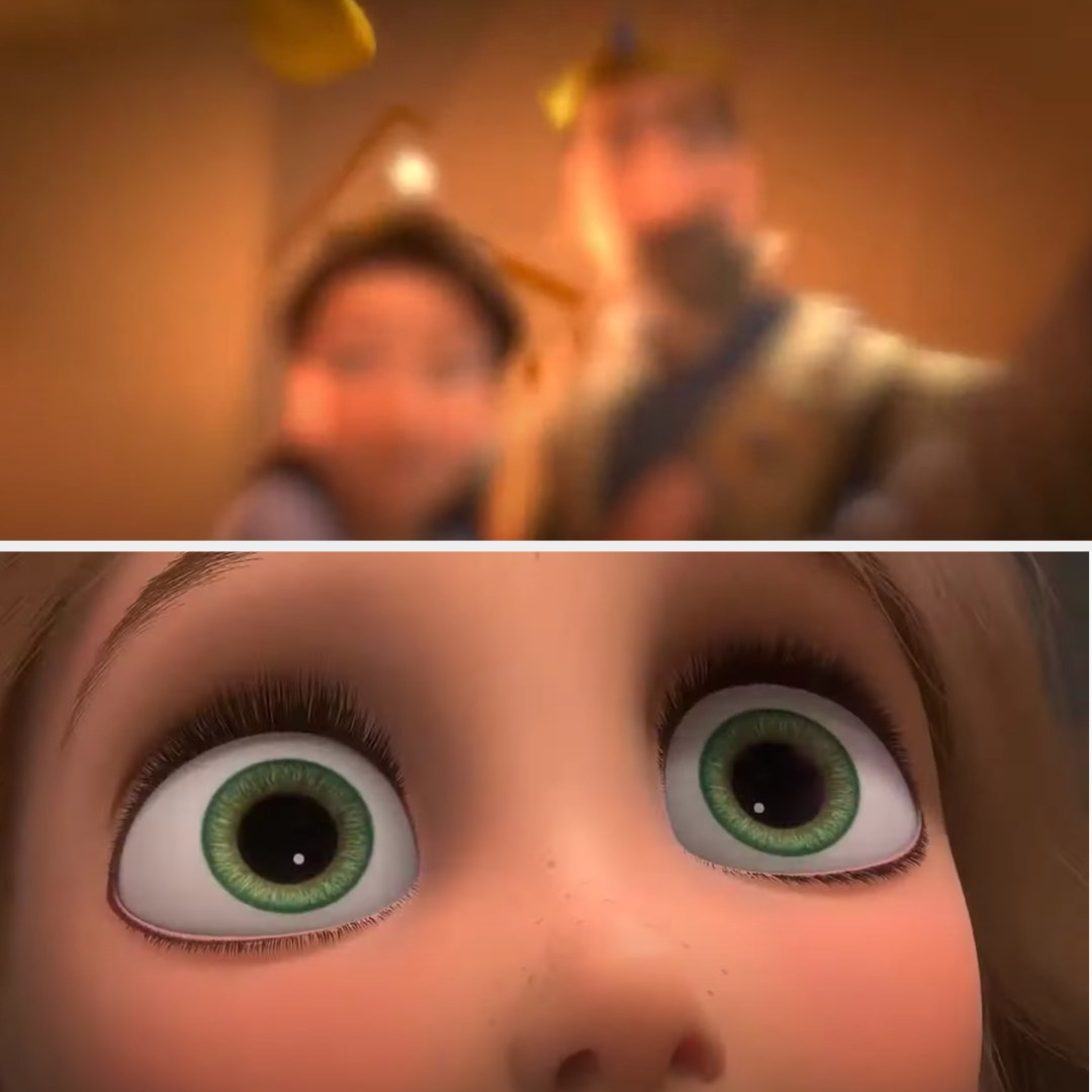 Rapunzel remembering seeing her parents as a baby