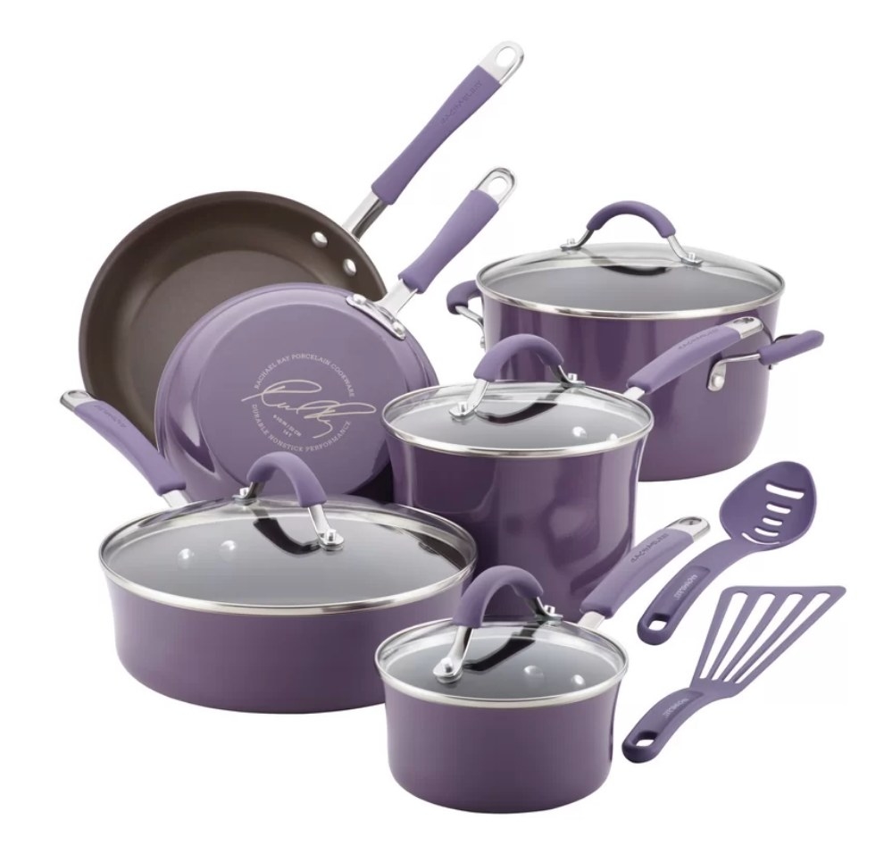 Purple cookware set