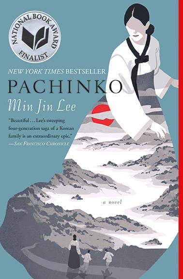 The cover of Pachinko that says it&#x27;s a New York Times bestseller