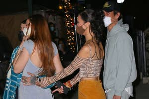 Bella removes Zayn's hand from Gigi's butt
