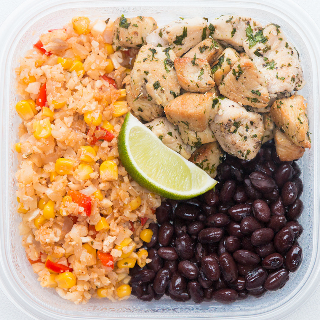 Cilantro Lime Chicken and Veggie Rice Meal Prep