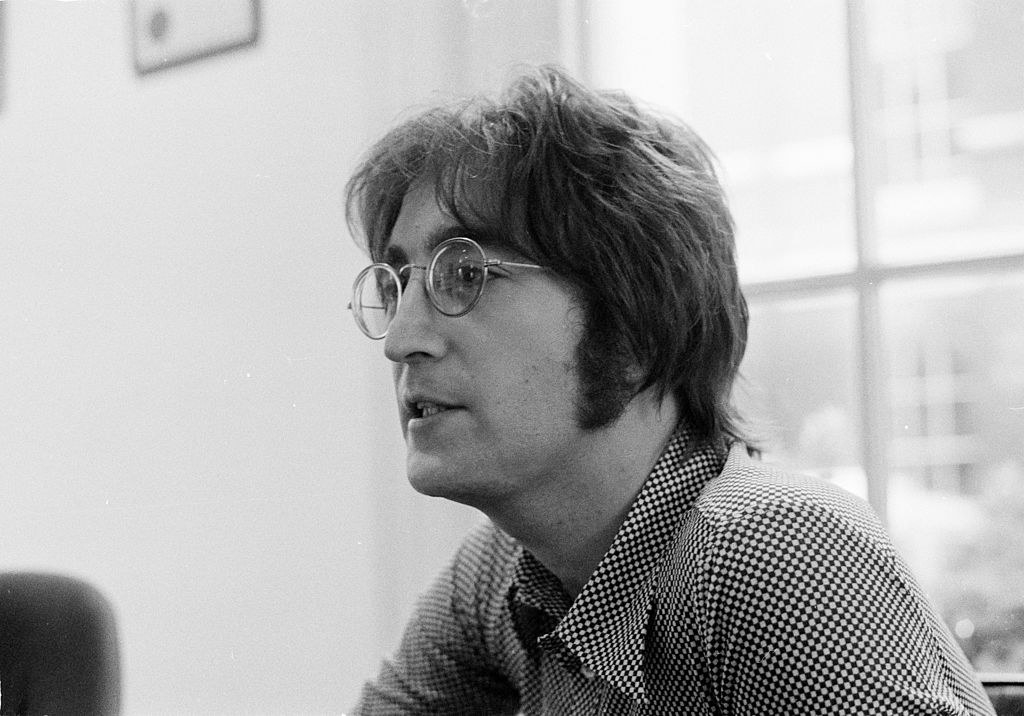 Black-and-white photo of John