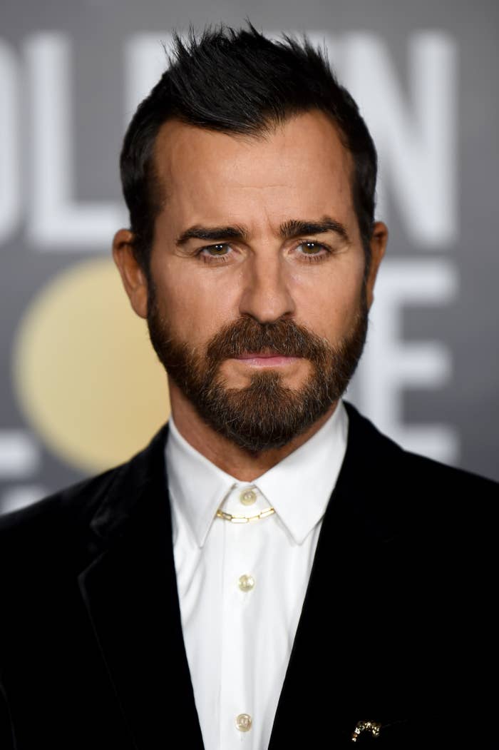 Justin Theroux at the Golden Globes in 2021