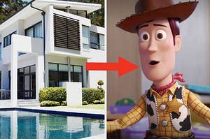 a contemporary mansion equals Woody