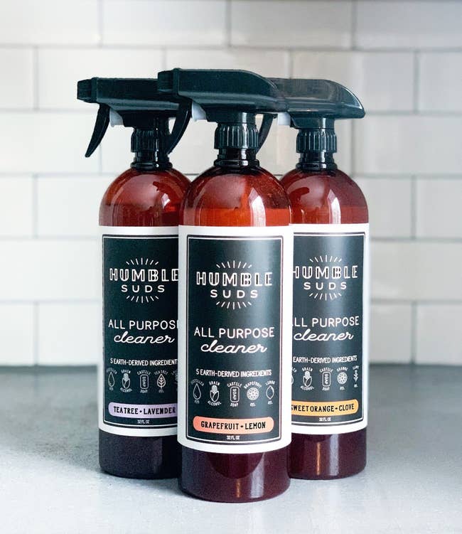 Three bottles of Humble Suds All Purpose Cleaner
