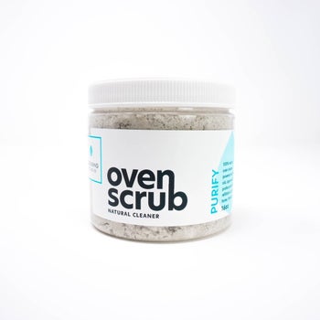 A jar of the oven scrub