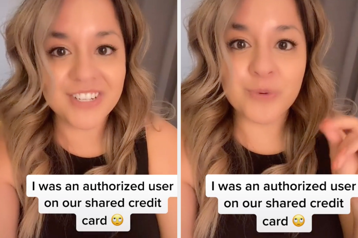 SJ continues the TikTok story with the caption: &quot;I was an authorized user on our shared credit card&quot; and adds a rolling-eyes emoji