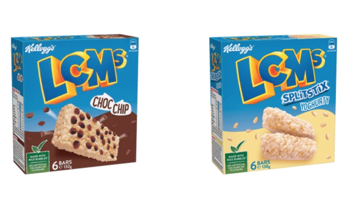 Two boxes of LCMs, one chop chip flavour and one Split Stix Yoghurty flavour 