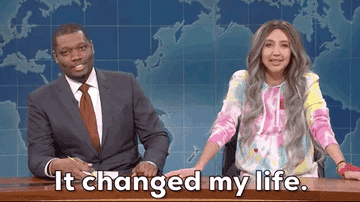 person saying &quot;it changed my life&quot; on weekend update on SNL