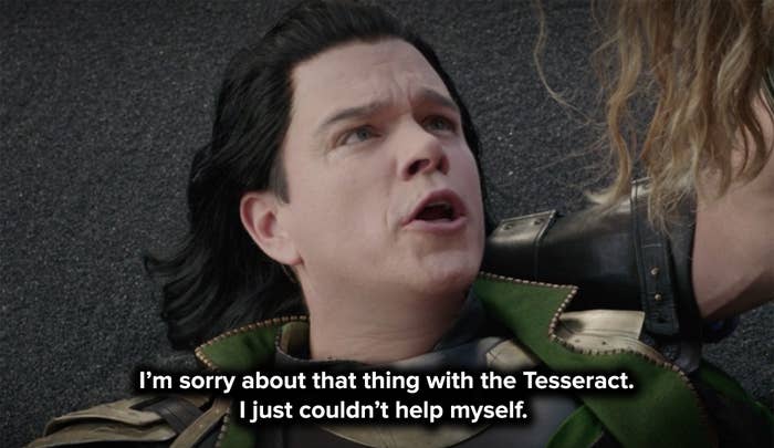 Matt offers a dramatic apology for Loki's actions as he dies in Thor's arms
