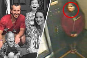 A man posing with his murdered family next to Elisa Lam hiding in the Cecil Hotel's elevator
