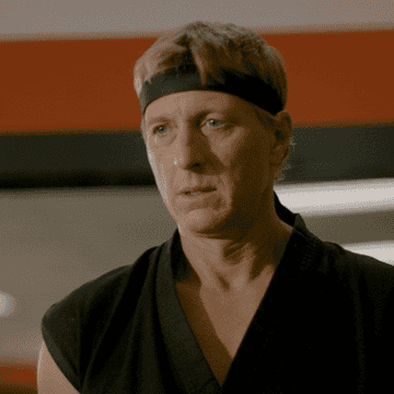 Johnny Lawrence looking confused in &quot;Cobra Kai&quot;