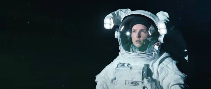 Woman out in space