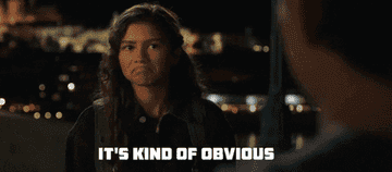 Character from the movie Spiderman saying &quot;It&#x27;s kind of obvious&quot; in a gif